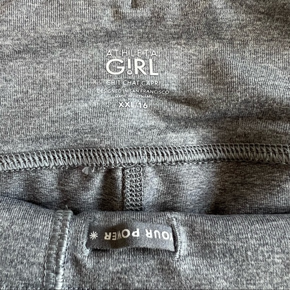 Athleta Girl • Gray Camo Printed Chit Chat Tight Leggings • Size XXL/16 - Picture 9 of 11